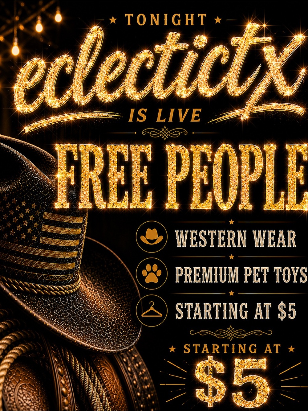FREE PEOPLE & WESTERN WEAR plus Liquidations starting at $5